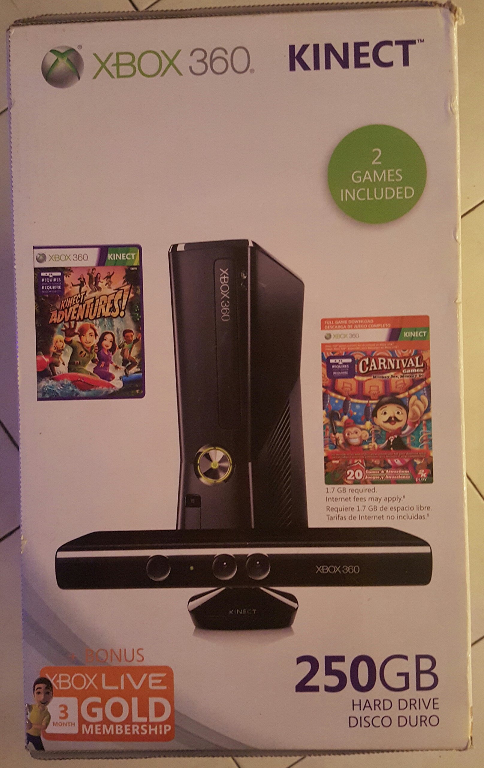 Microsoft Xbox 360 250Gb Holiday Value Bundle With Kinect : Amazon